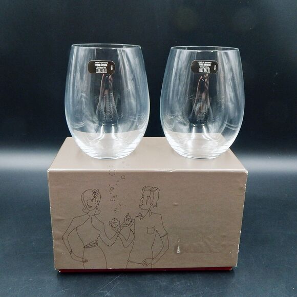 Riedel Cabernet Merlot Stemless Red Wine Tyrol Crystal Tumbler Set 2 Glasses Box - Picture 1 of 11